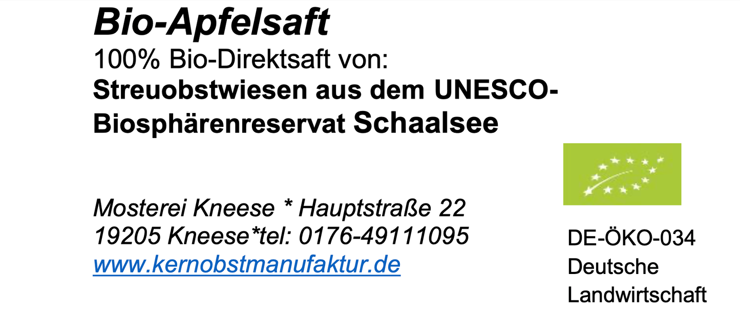 Steuobst Apfelsaft – bio