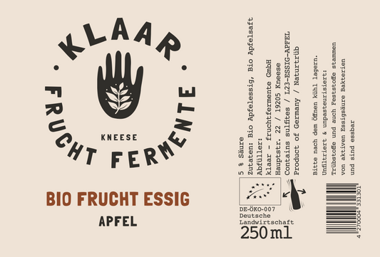 Bio Fruchtessig Apfel - Streuobst