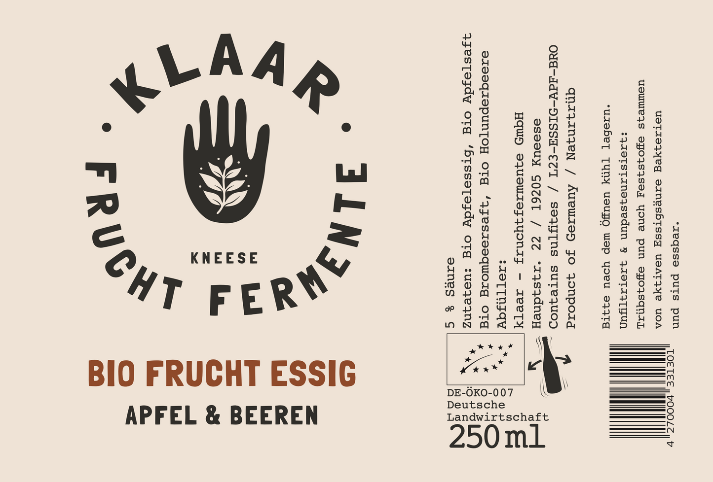 Fruchtessig Apfel Beere